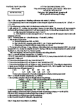 Đề hi chọn học sinh giỏi trại hè Hùng vương lần thứ X - Năm 2014 môn thi Hóa học 10